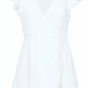 Brand new! Never worn! V-neck wrap dress; Size XS | Color is light birch (white)